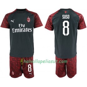 Jalkapallo Pelipaidat AC Milan Suso 8 Lasten 3 Paita 2018-2019 Lyhythihainen